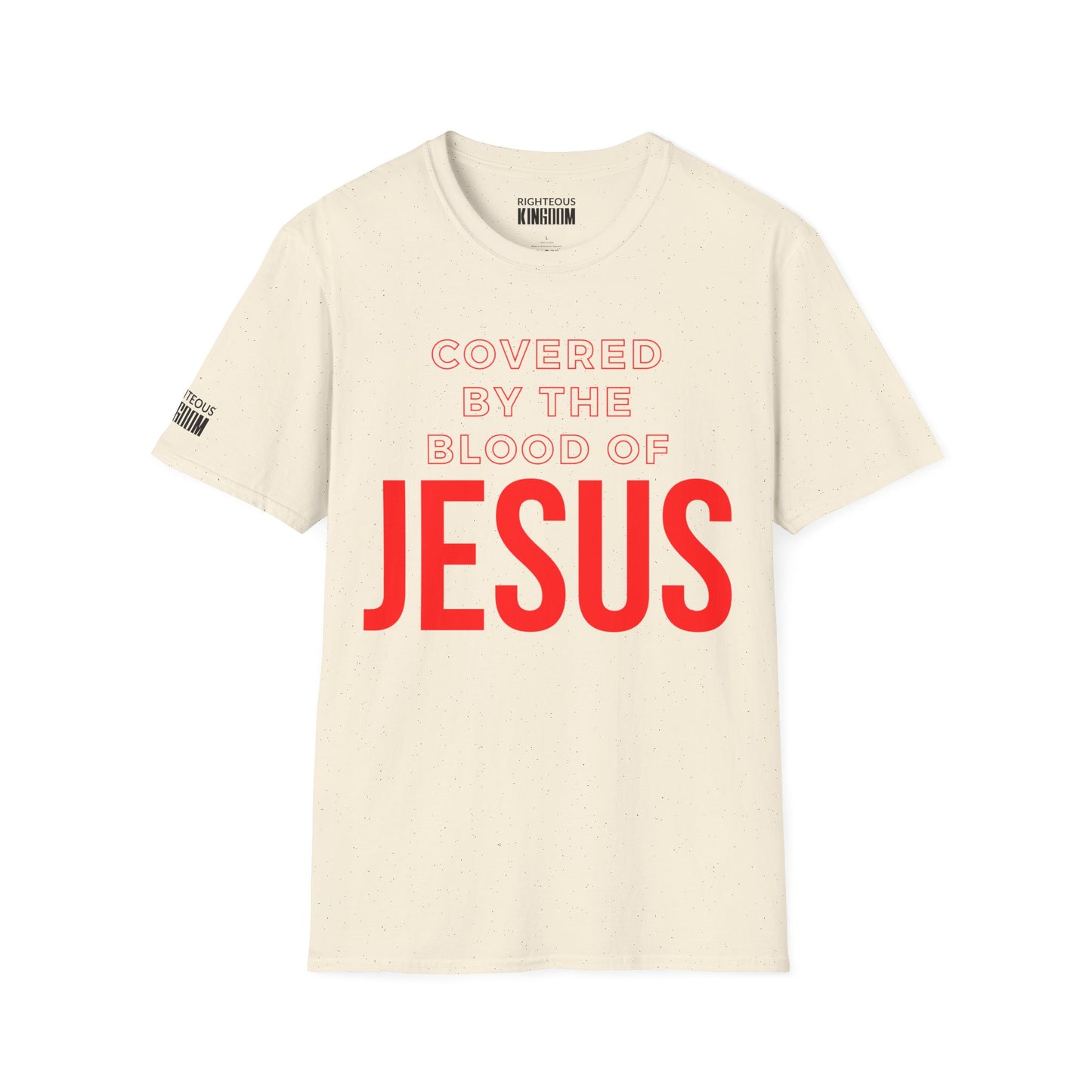 Covered By The Blood Of Jesus (Unisex Softstyle T-Shirt)