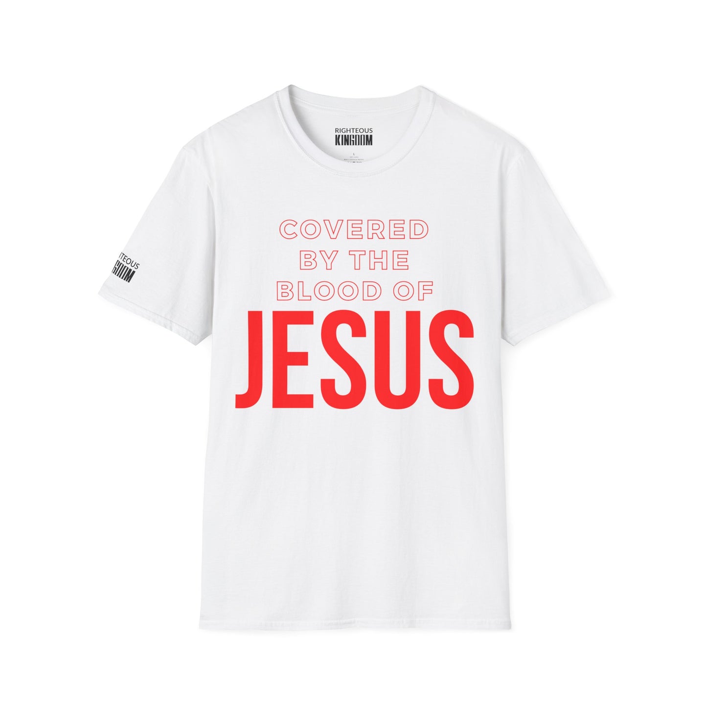 Covered By The Blood Of Jesus (Unisex Softstyle T-Shirt)