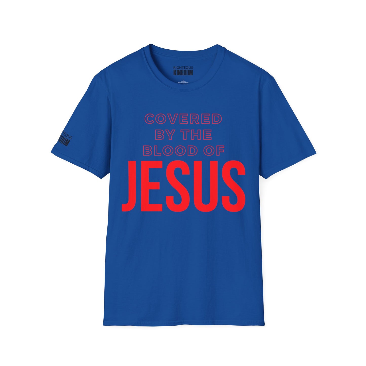 Covered By The Blood Of Jesus (Unisex Softstyle T-Shirt)