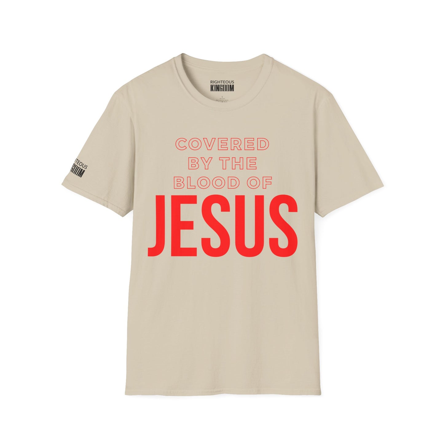 Covered By The Blood Of Jesus (Unisex Softstyle T-Shirt)